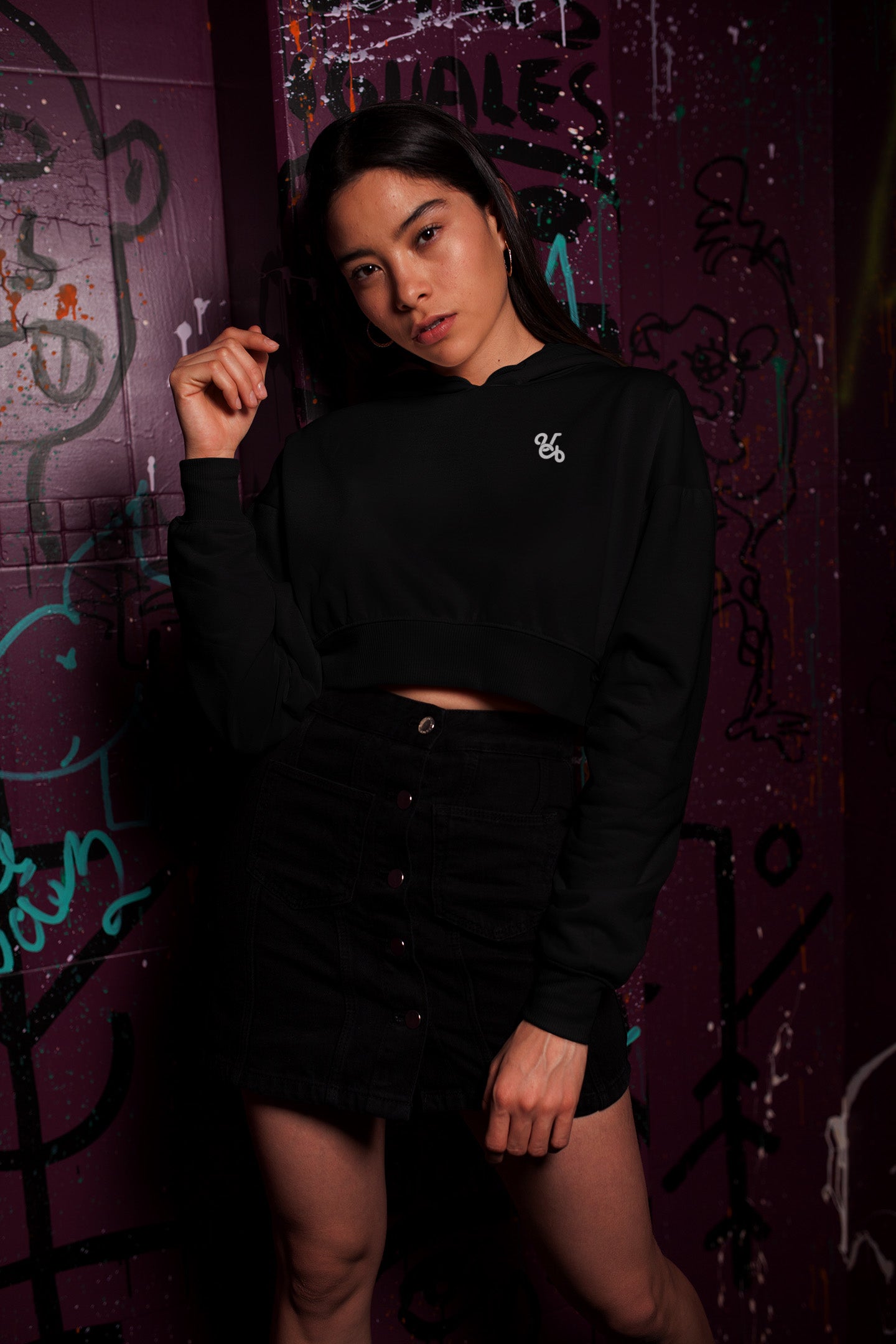 USW118 - ESSENTIAL CROPTOP HOODIE