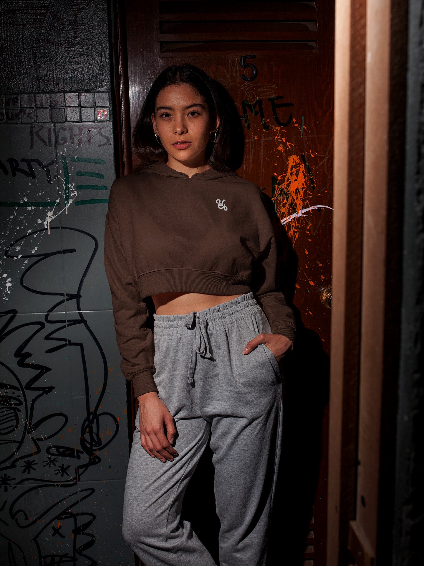 USW118 - ESSENTIAL CROPTOP HOODIE