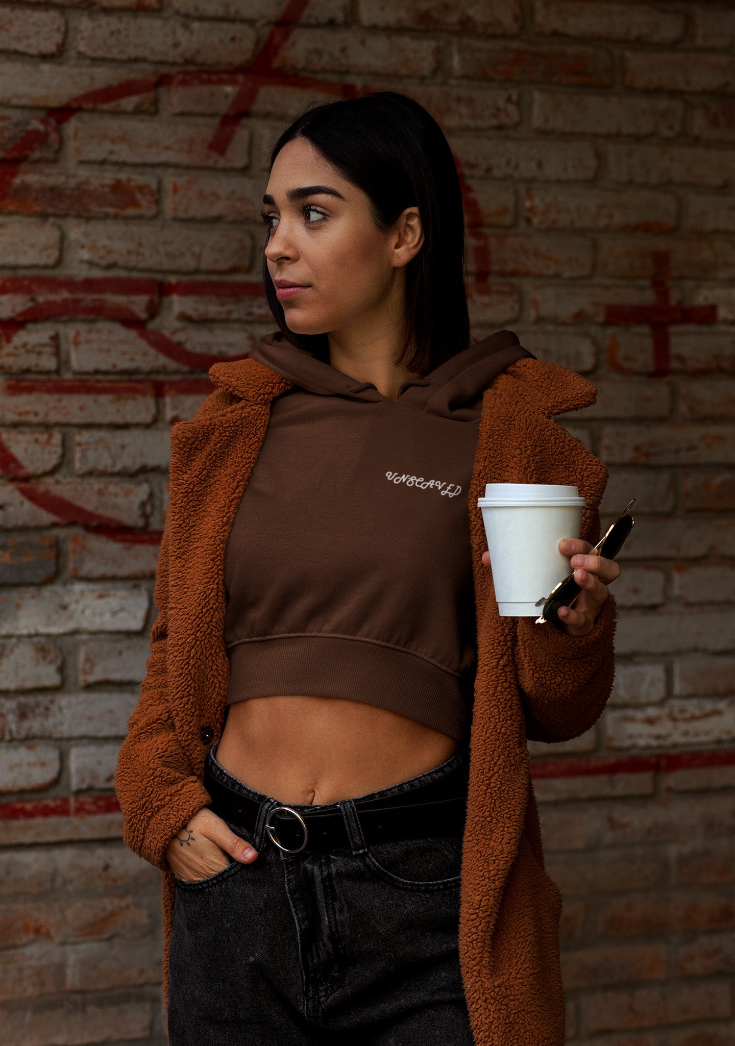 USW117 - ESSENTIAL CROPTOP HOODIE