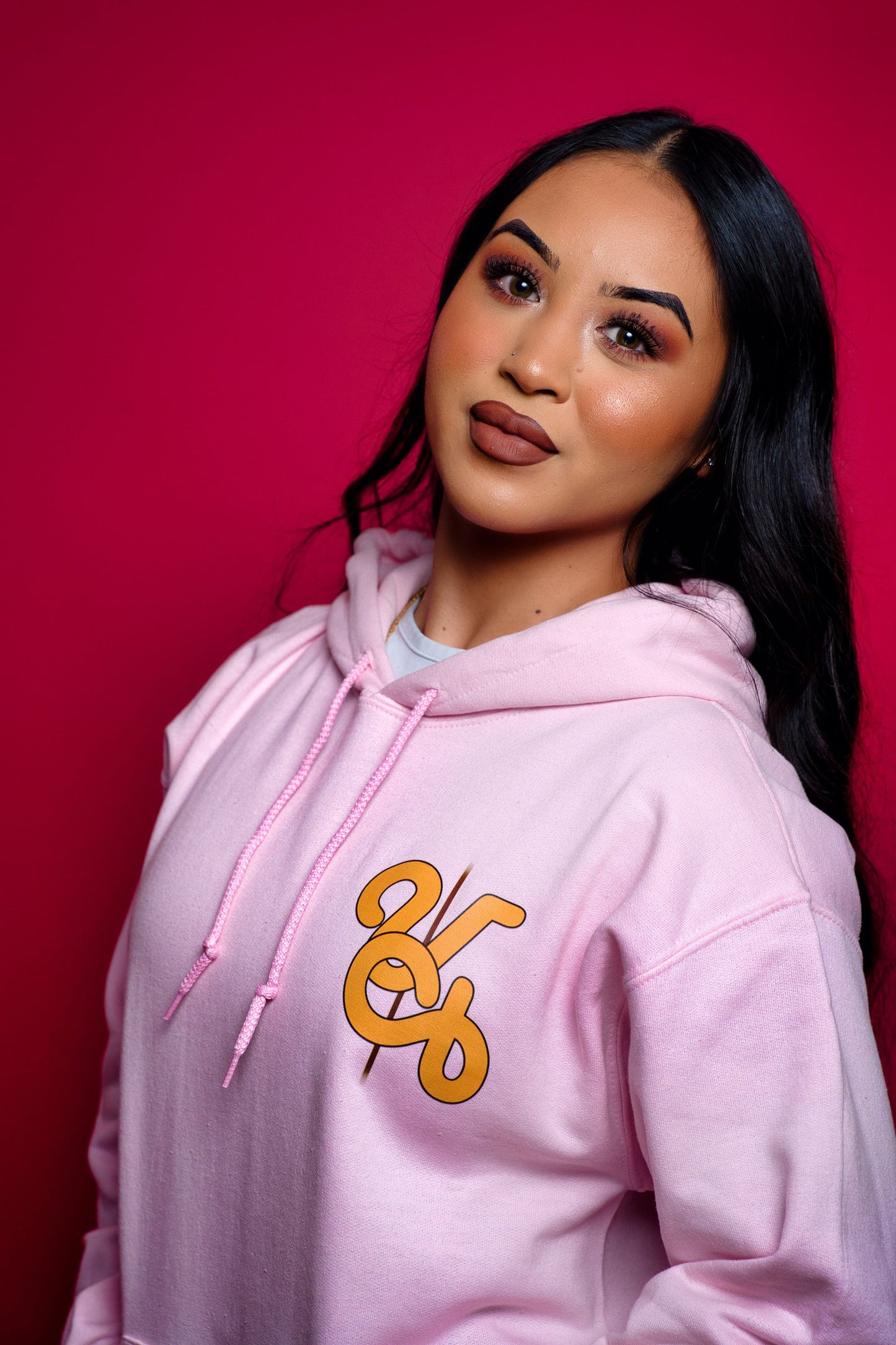 Pink Fire Heart V-Day Hoodie