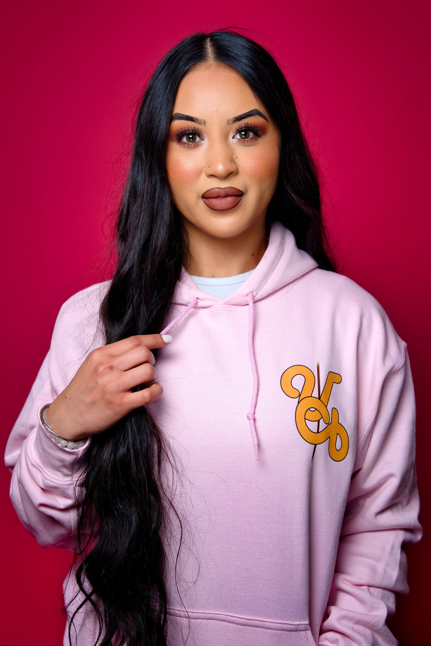 Pink Fire Heart V-Day Hoodie